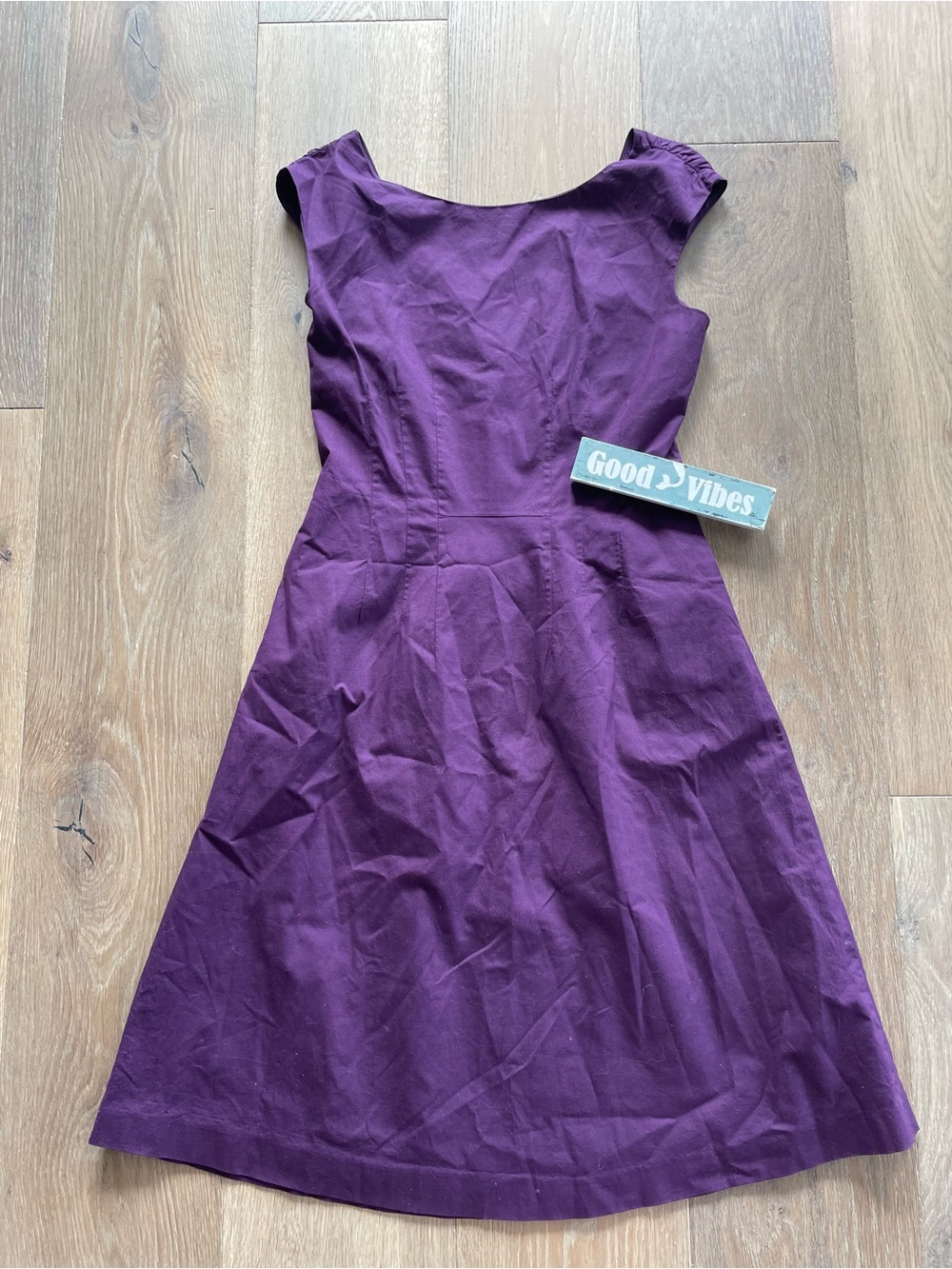 Barneys New York Purple Fit-and-Flare Dress